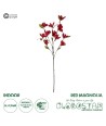 GloboStar® Artificial Garden RED MAGNOLIA BRANCH 21422 Τεχνητό Διακοσμητικό Κλαδί Κόκκινη Μανόλια Y86cm